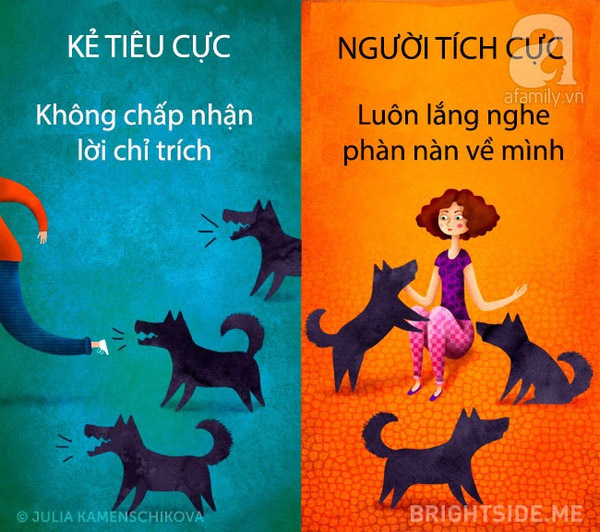 Sự khác biệt giữa kẻ tiêu cực và người tích cực